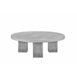 Ella Round Coffee Table Medium In Light Gray Concrete