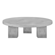 Ella Round Coffee Table Medium In Light Gray Concrete