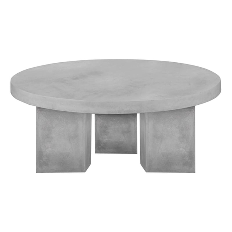 Ella Round Coffee Table Small In Light Gray Concrete