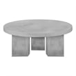 Ella Round Coffee Table Small In Light Gray Concrete