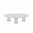 American Home Classic Ella Round Coffee Table Large In Ivory Concrete