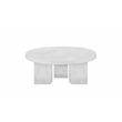 American Home Classic Ella Round Coffee Table Small In Ivory Concrete