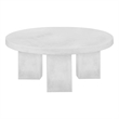 American Home Classic Ella Round Coffee Table Small In Ivory Concrete