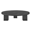 Ella Round Coffee Table Large in Black Concrete