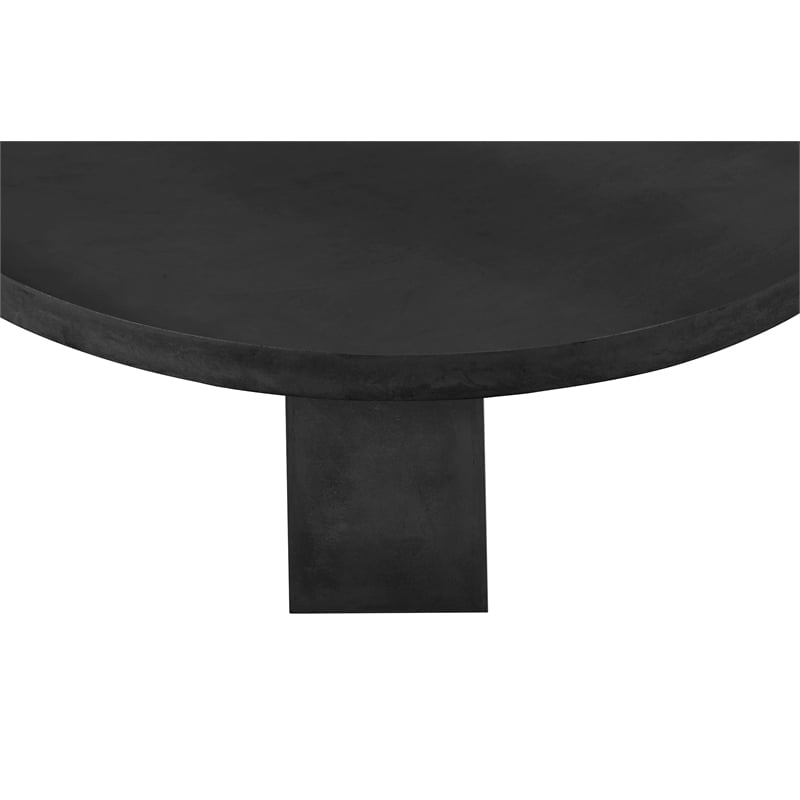 American Home Classic Ella Round Coffee Table Medium In Black Concrete