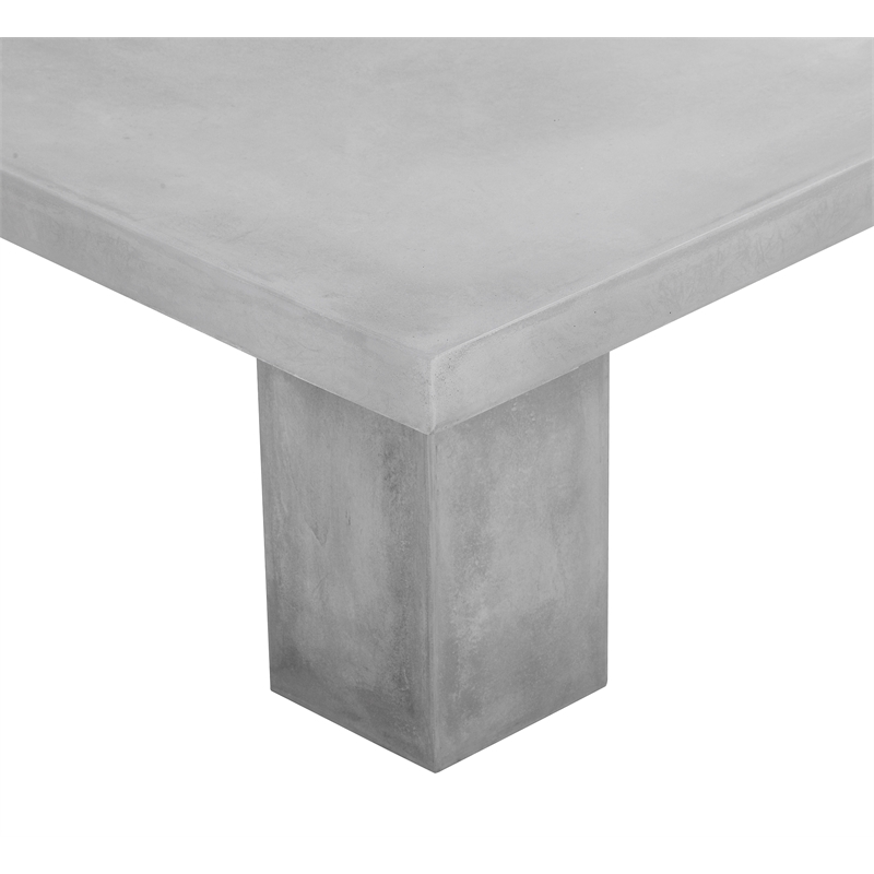 Ella Square Coffee Table Small In Light Gray Concrete