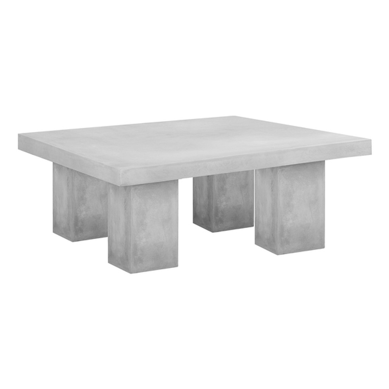 Ella Square Coffee Table Small In Light Gray Concrete
