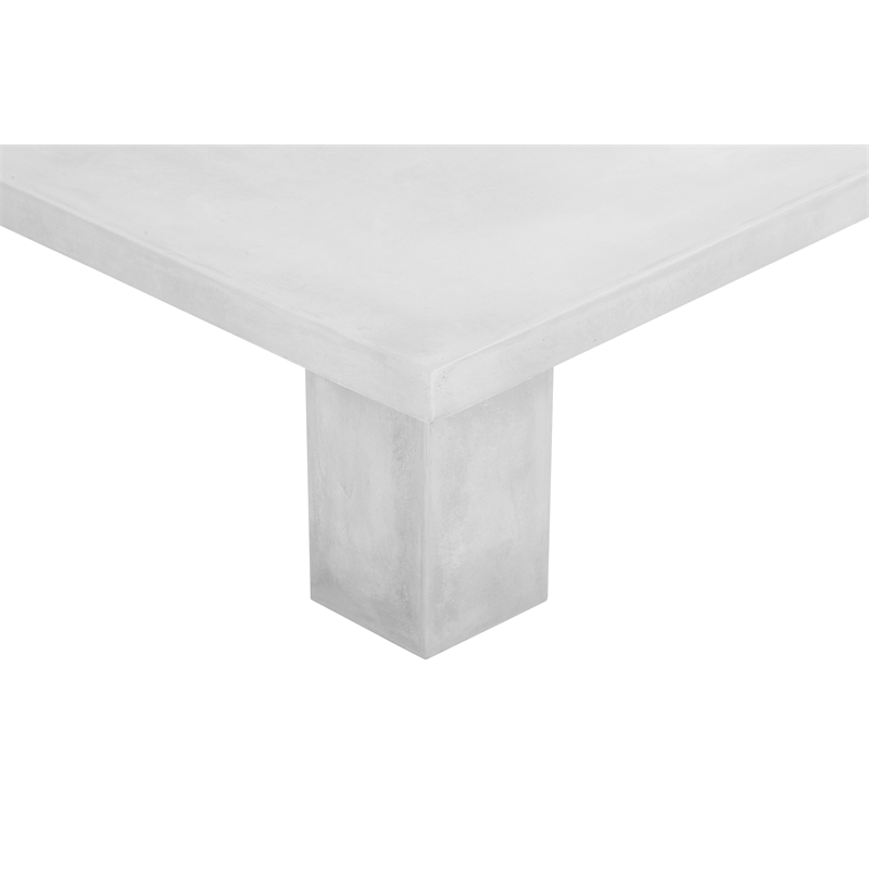 Ella Square Coffee Table Large In Ivory Concrete