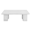 Ella Square Coffee Table Large In Ivory Concrete