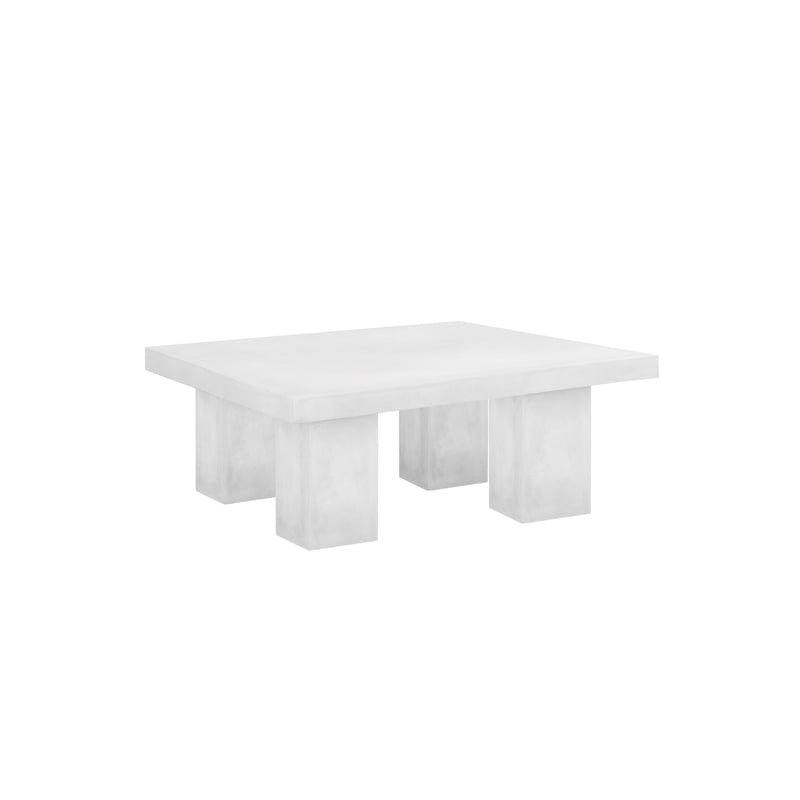 Ella Square Coffee Table Small In Ivory Concrete