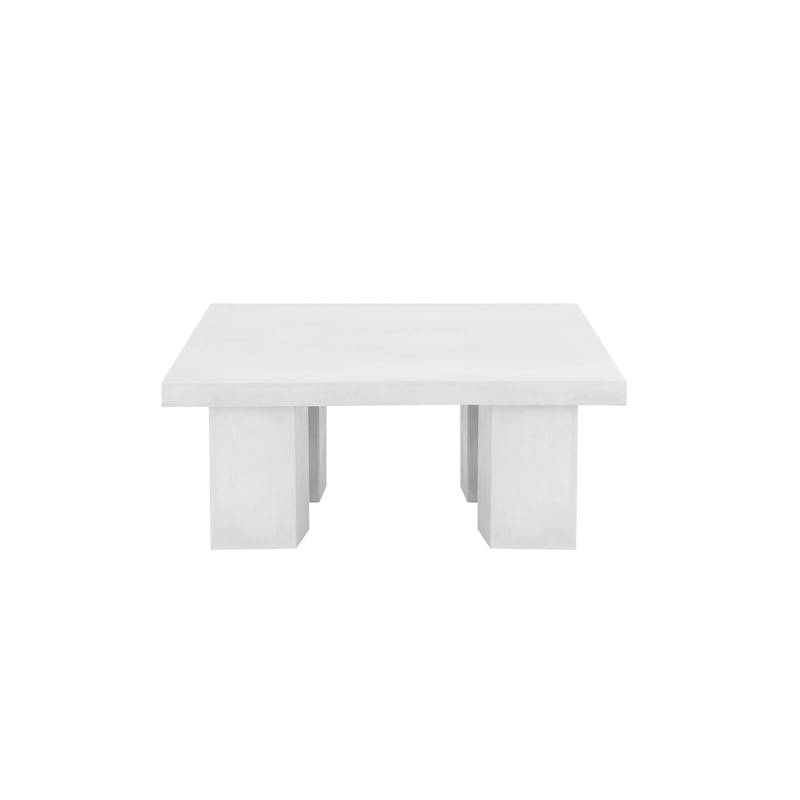 Ella Square Coffee Table Small In Ivory Concrete