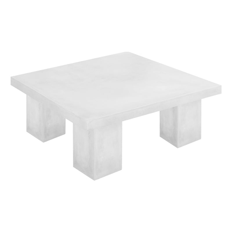 Ella Square Coffee Table Small In Ivory Concrete