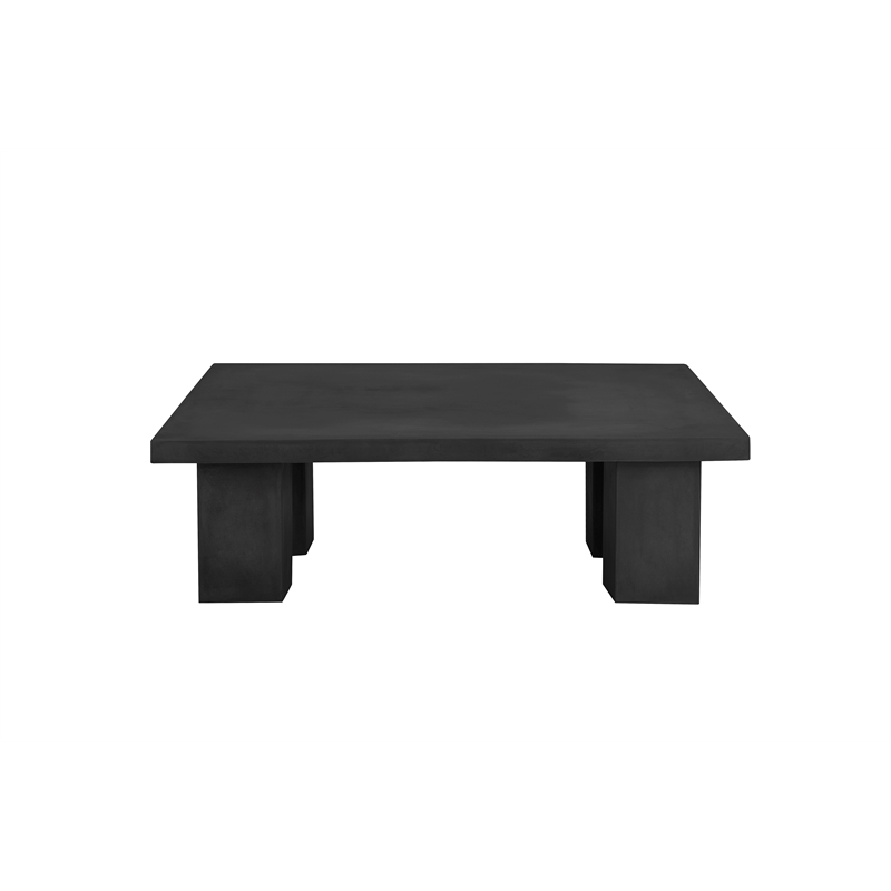Ella Square Coffee Table Large In Black Concrete