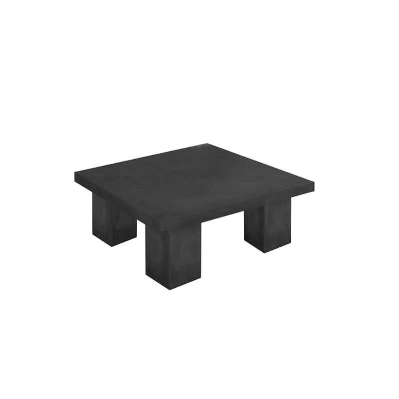Ella Square Coffee Table Small In Black Concrete