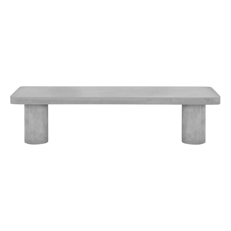 Nat Bench Extra Large In Light Gray Concrete