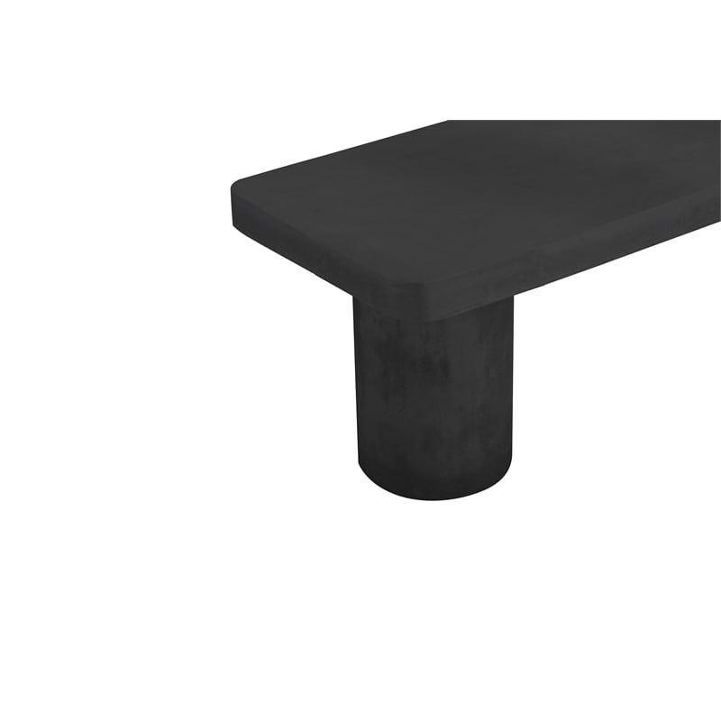 Nat Bench Large In Black Concrete