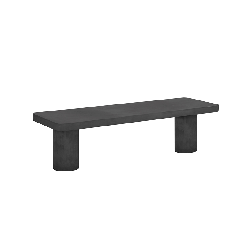 Nat Bench Extra Large In Black Concrete