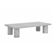 Nat Rectangle Coffee Table Large In Light Gray Concrete