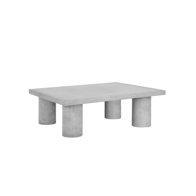 Nat Rectangle Coffee Table Medium In Light Gray Concrete