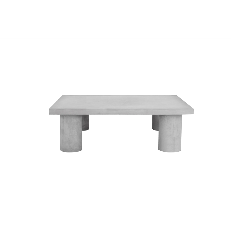 Nat Rectangle Coffee Table Medium In Light Gray Concrete