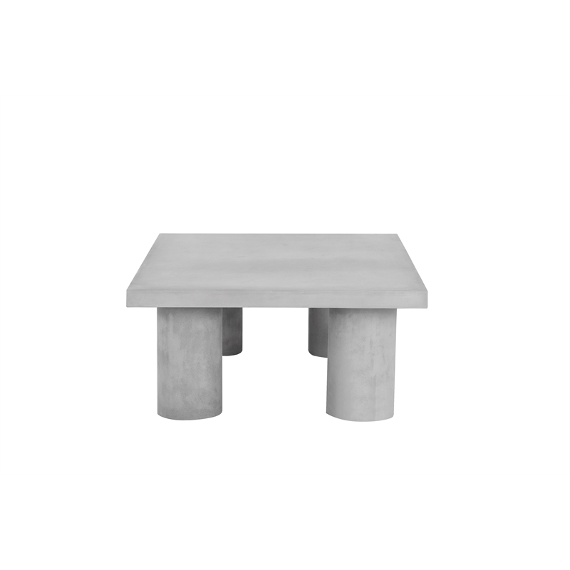 Nat Rectangle Coffee Table Medium In Light Gray Concrete