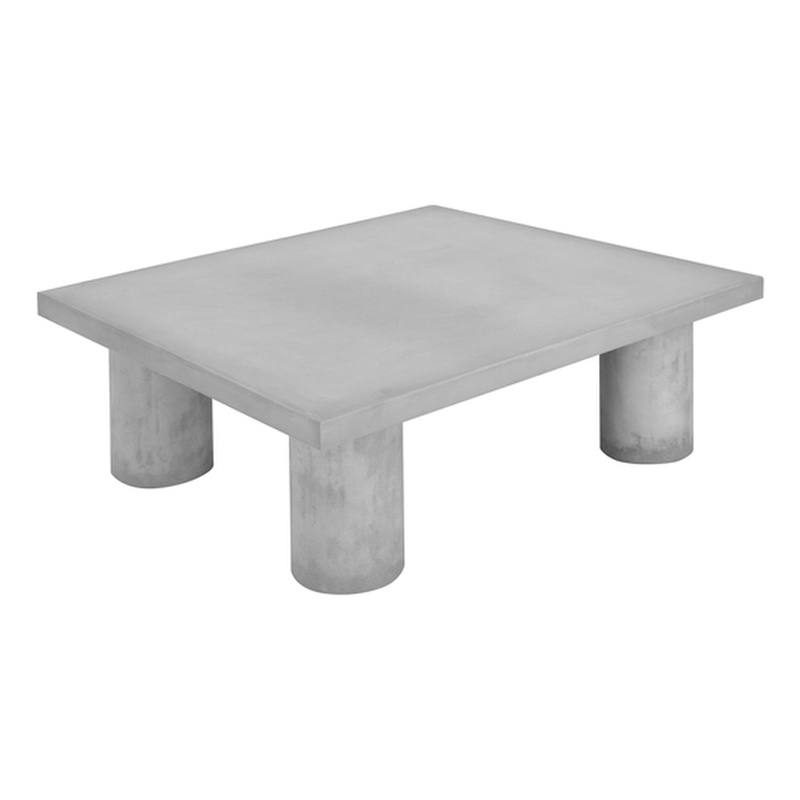 Nat Rectangle Coffee Table Medium In Light Gray Concrete