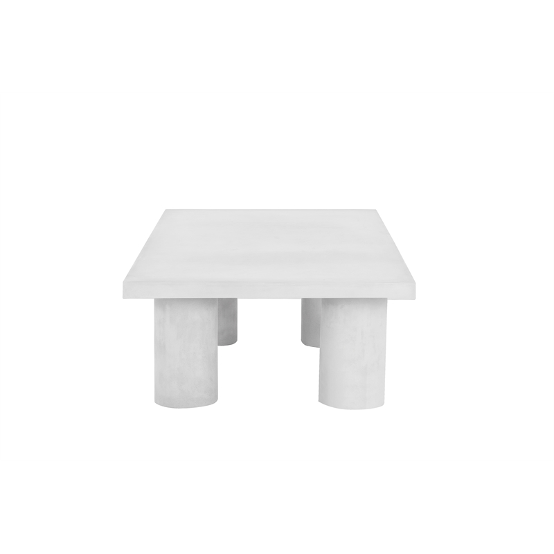 Nat Rectangle Coffee Table Large In Ivory Concrete