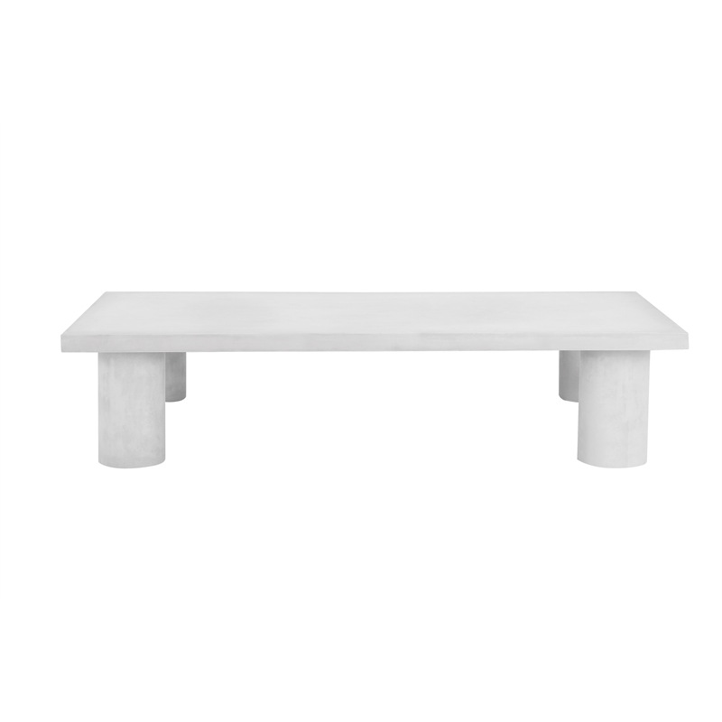 Nat Rectangle Coffee Table Large In Ivory Concrete