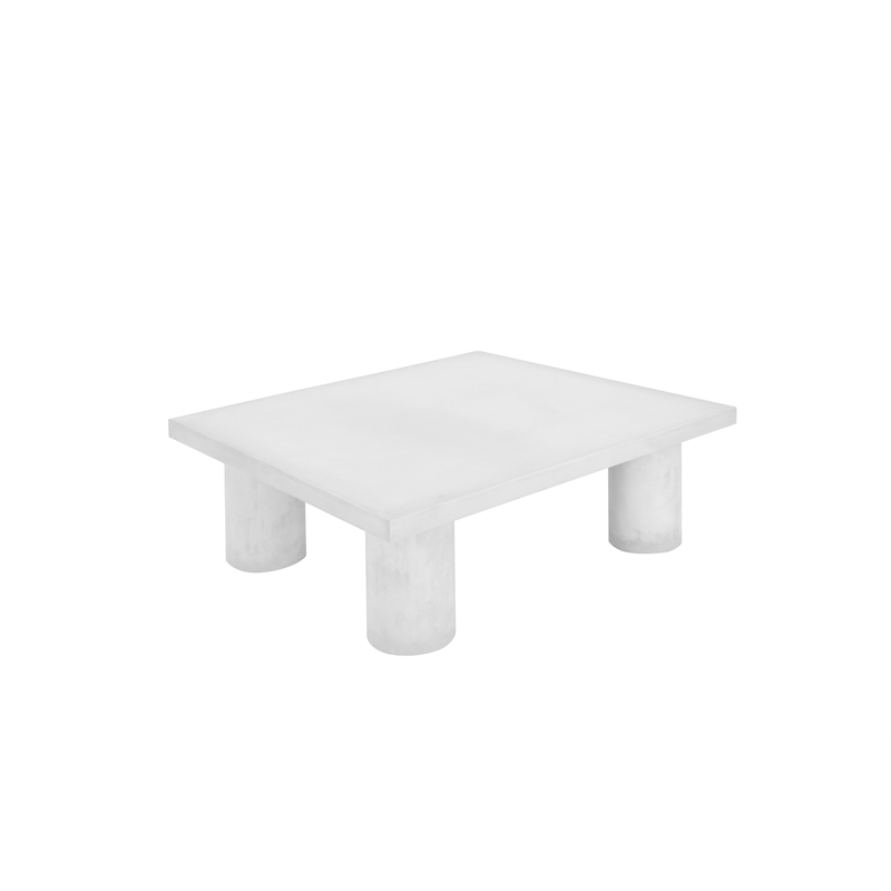 Nat Rectangle Coffee Table Medium In Ivory Concrete