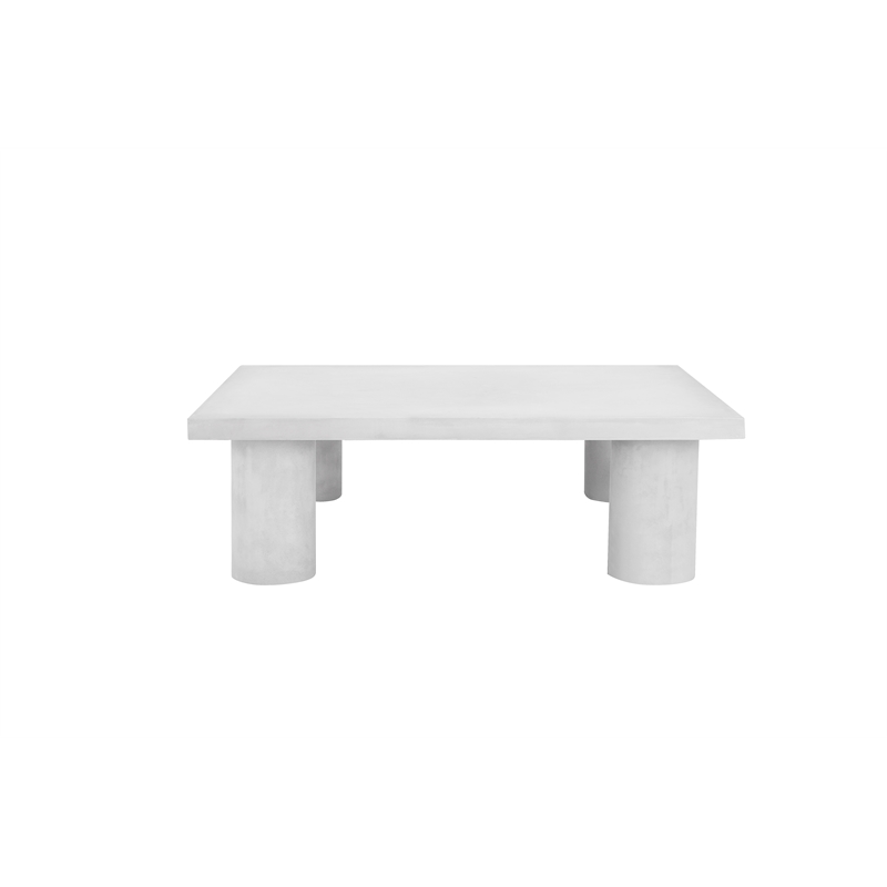 Nat Rectangle Coffee Table Medium In Ivory Concrete