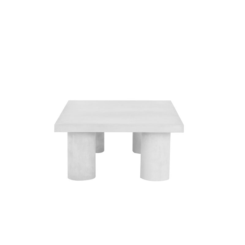Nat Rectangle Coffee Table Medium In Ivory Concrete