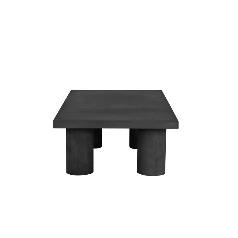 Nat Rectangle Coffee Table Large In Black Concrete