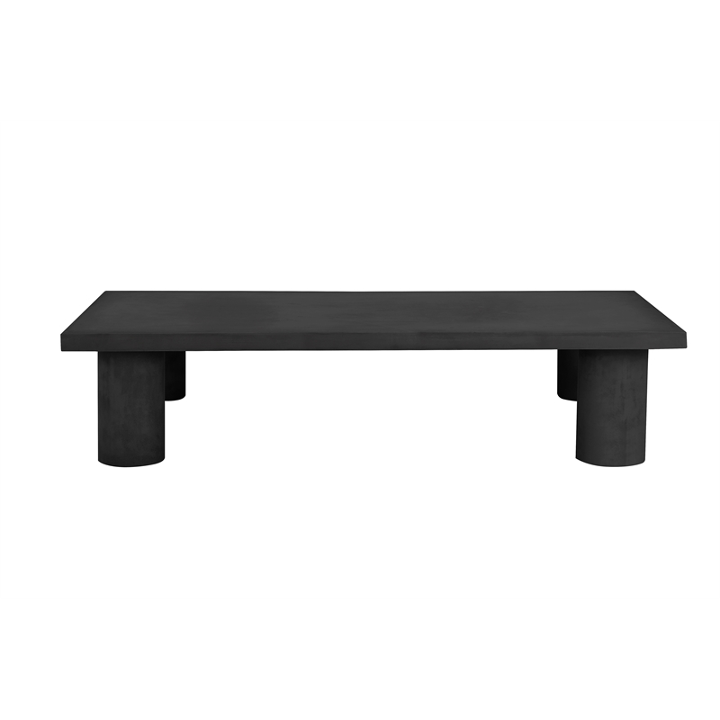 Nat Rectangle Coffee Table Large In Black Concrete