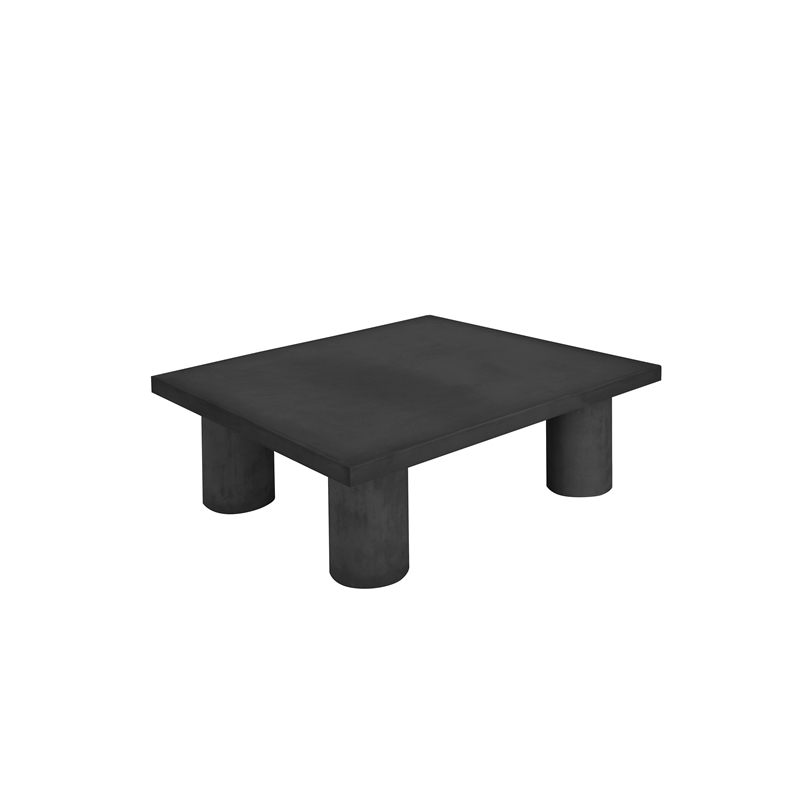 Nat Rectangle Coffee Table Medium In Black Concrete