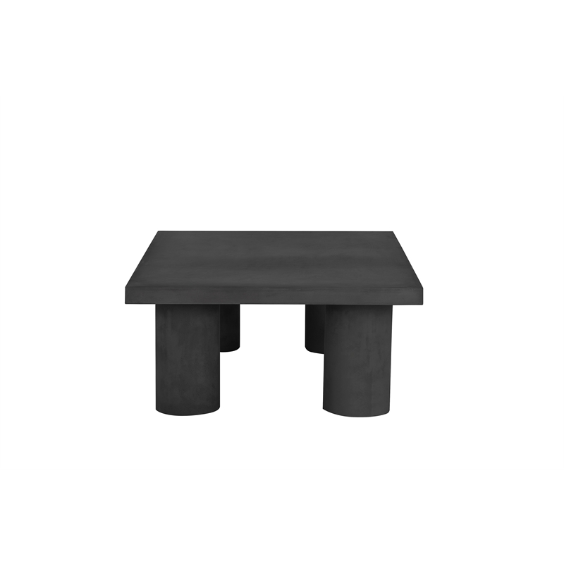 Nat Rectangle Coffee Table Medium In Black Concrete