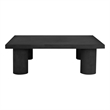 Nat Rectangle Coffee Table Medium In Black Concrete