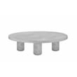 Nat Round Coffee Table Large In Light Gray Concrete