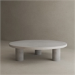 Nat Round Coffee Table Large In Light Gray Concrete