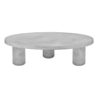 Nat Round Coffee Table Large In Light Gray Concrete