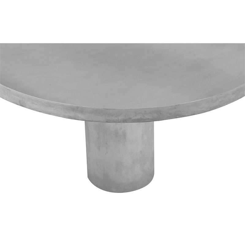 Nat Round Coffee Table Medium In Light Gray Concrete