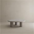Nat Round Coffee Table Medium In Light Gray Concrete