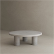 Nat Round Coffee Table Medium In Light Gray Concrete
