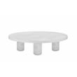Nat Round Coffee Table Large In Ivory Concrete