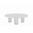 Nat Round Coffee Table Medium In Ivory Concrete