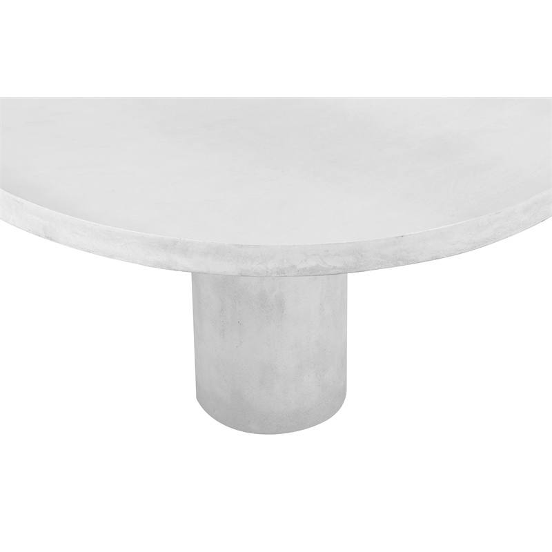 Nat Round Coffee Table Medium In Ivory Concrete
