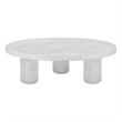Nat Round Coffee Table Medium In Ivory Concrete