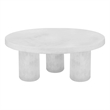 Nat Round Coffee Table Small In Ivory Concrete