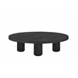 Nat Round Coffee Table Large In Black Concrete