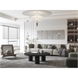 Nat Round Coffee Table Large In Black Concrete