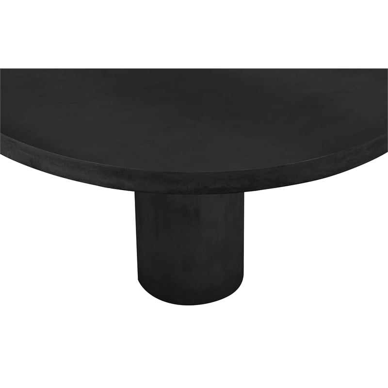 Nat Round Coffee Table Large In Black Concrete